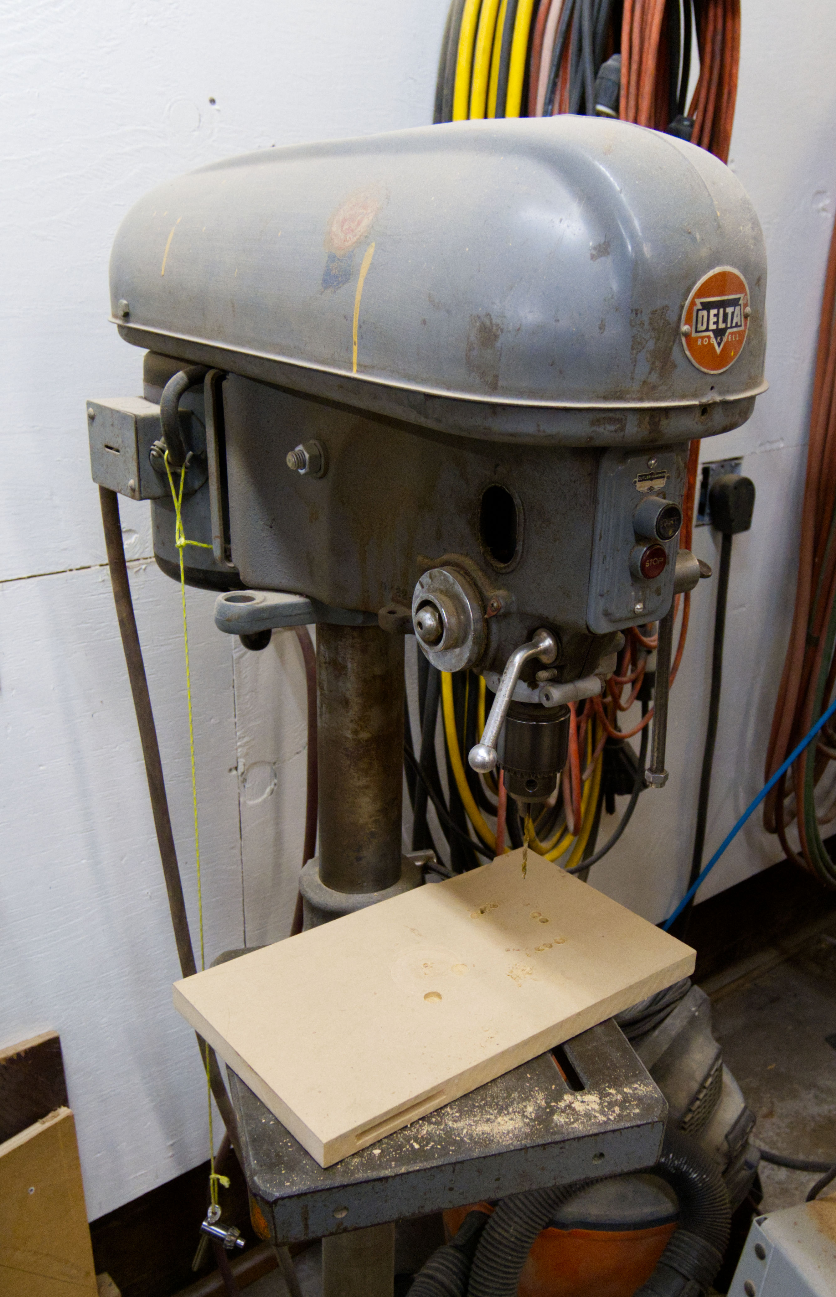 A drill press