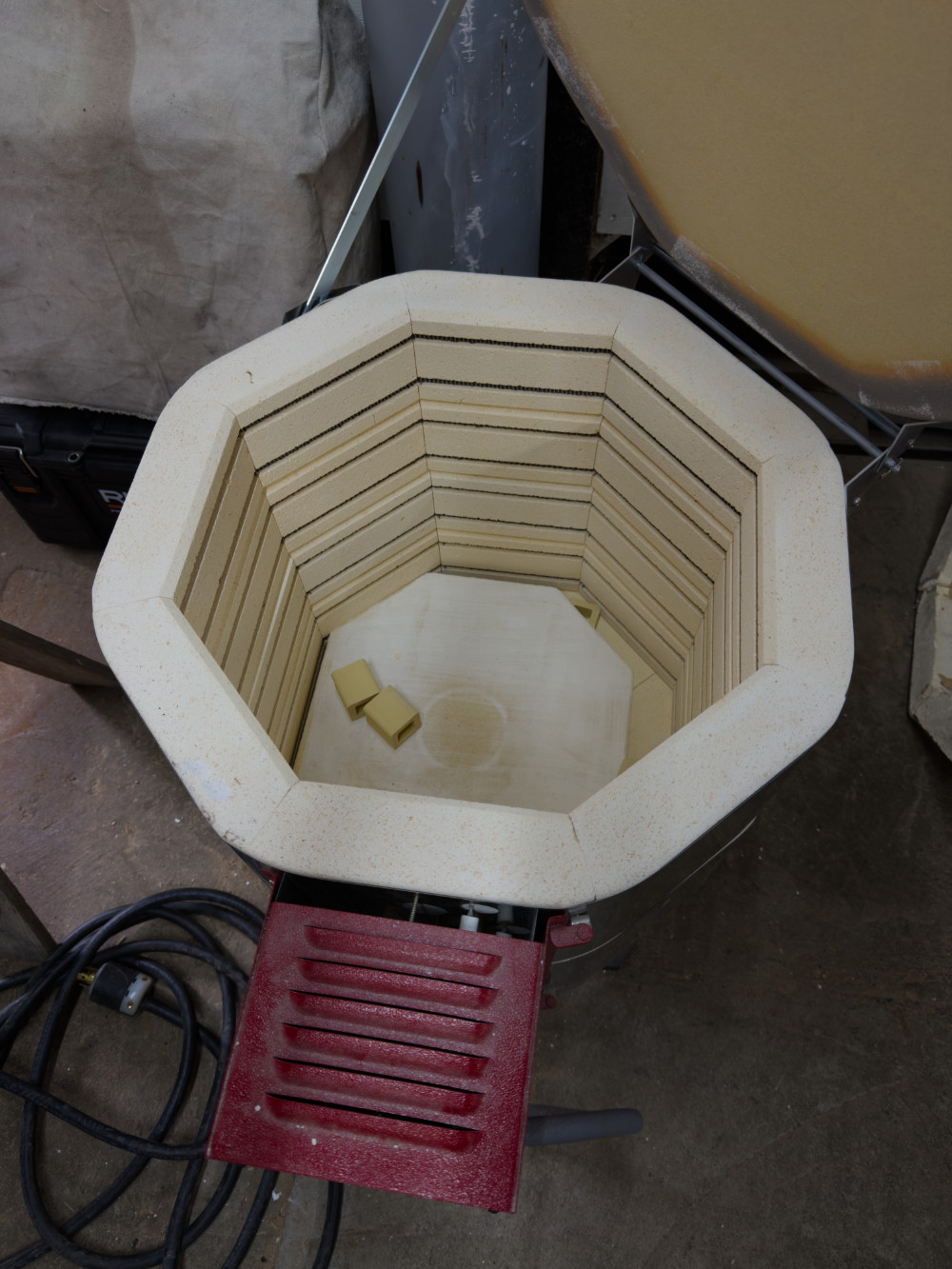 Interior of a pottery kiln