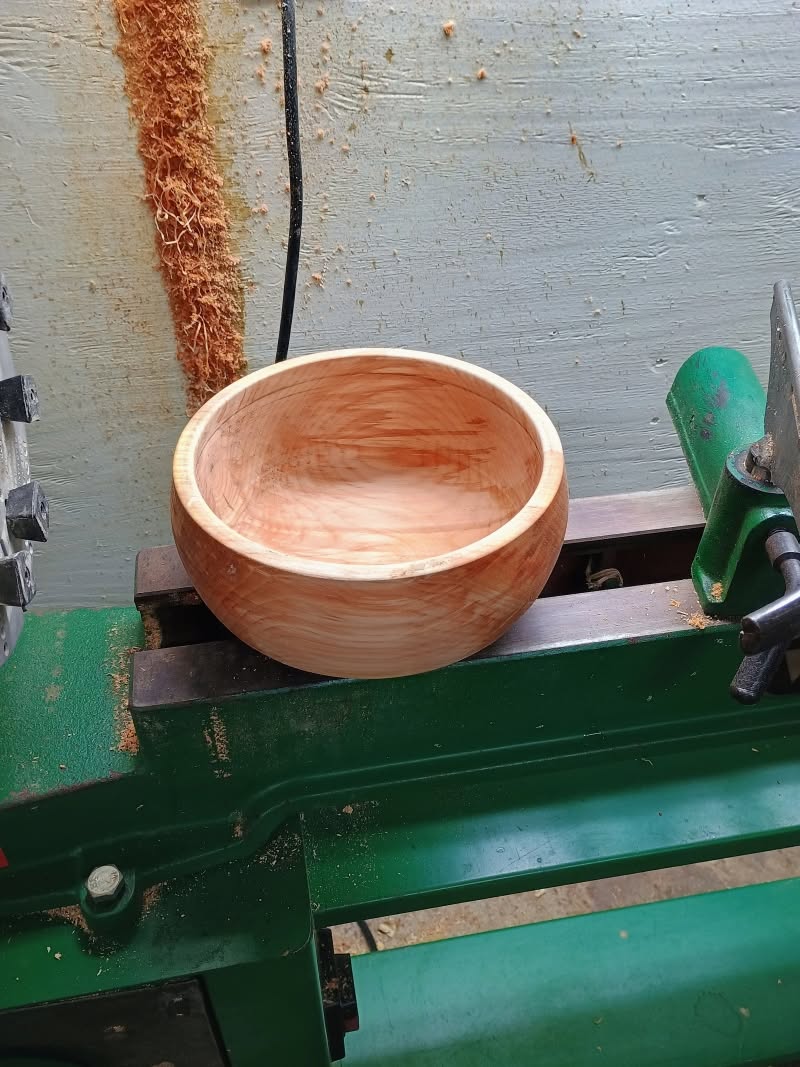 A finsihed wooden bowl